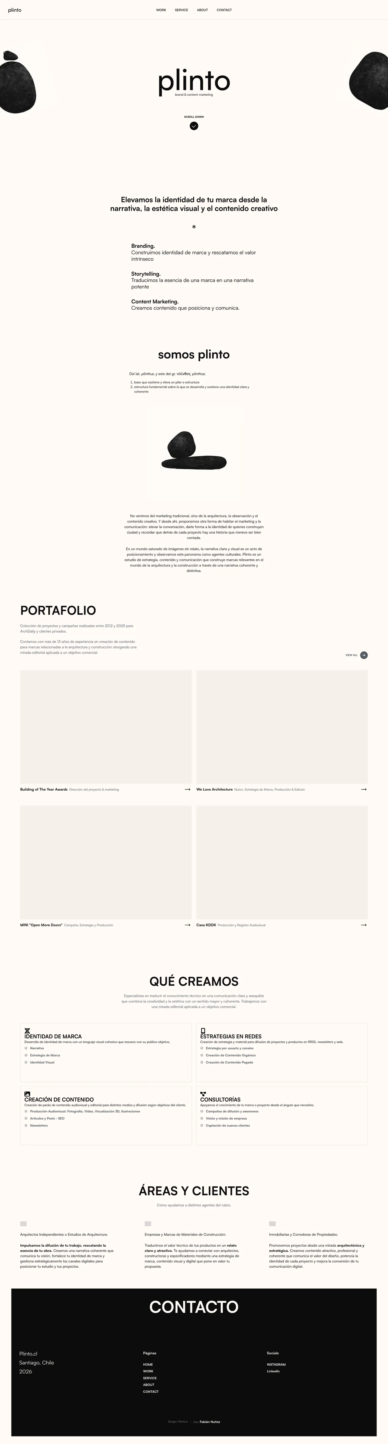 Sitio plinto.pages.dev con presentación inicial publicada